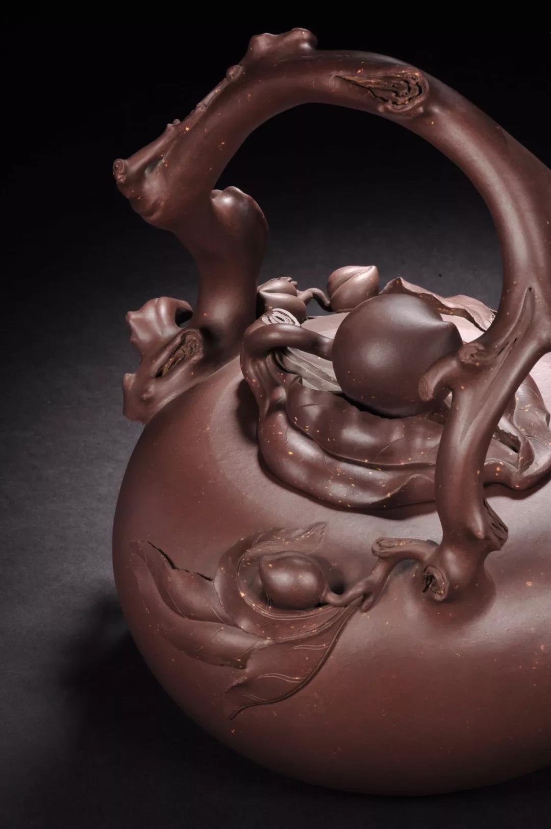 10種最美花器提梁壺，精美別致雕花紫砂壺!